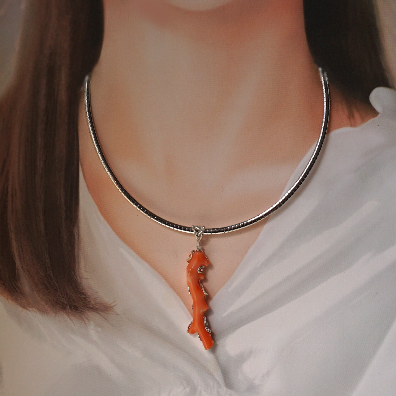 silver 枝珊瑚のペンダントトップ(大) | 鋳金工房~k18/silver