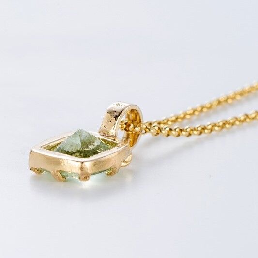 k18 天然ベリル(ヘリオドール) ペンダントトップ | 鋳金工房