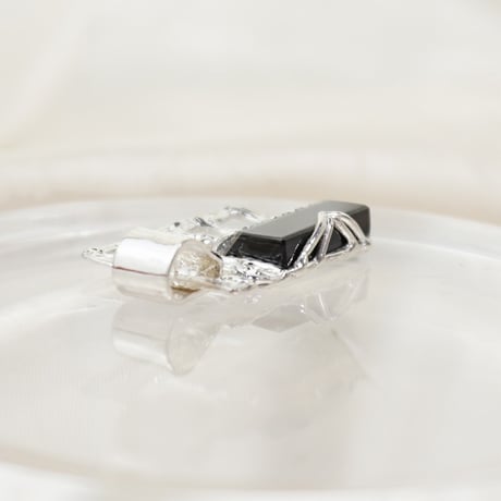 silver 結晶オニキス ペンダントトップ⭐️