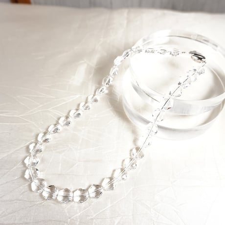 silver 水晶ネックレス