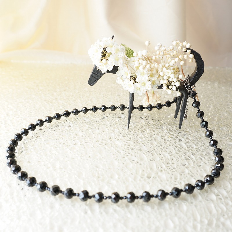 silver ブラックスピネル ネックレス | 鋳金工房