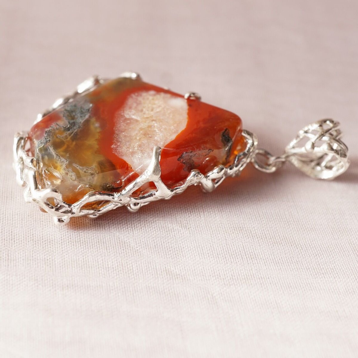 silver メノウ ペンダントトップ | 鋳金工房