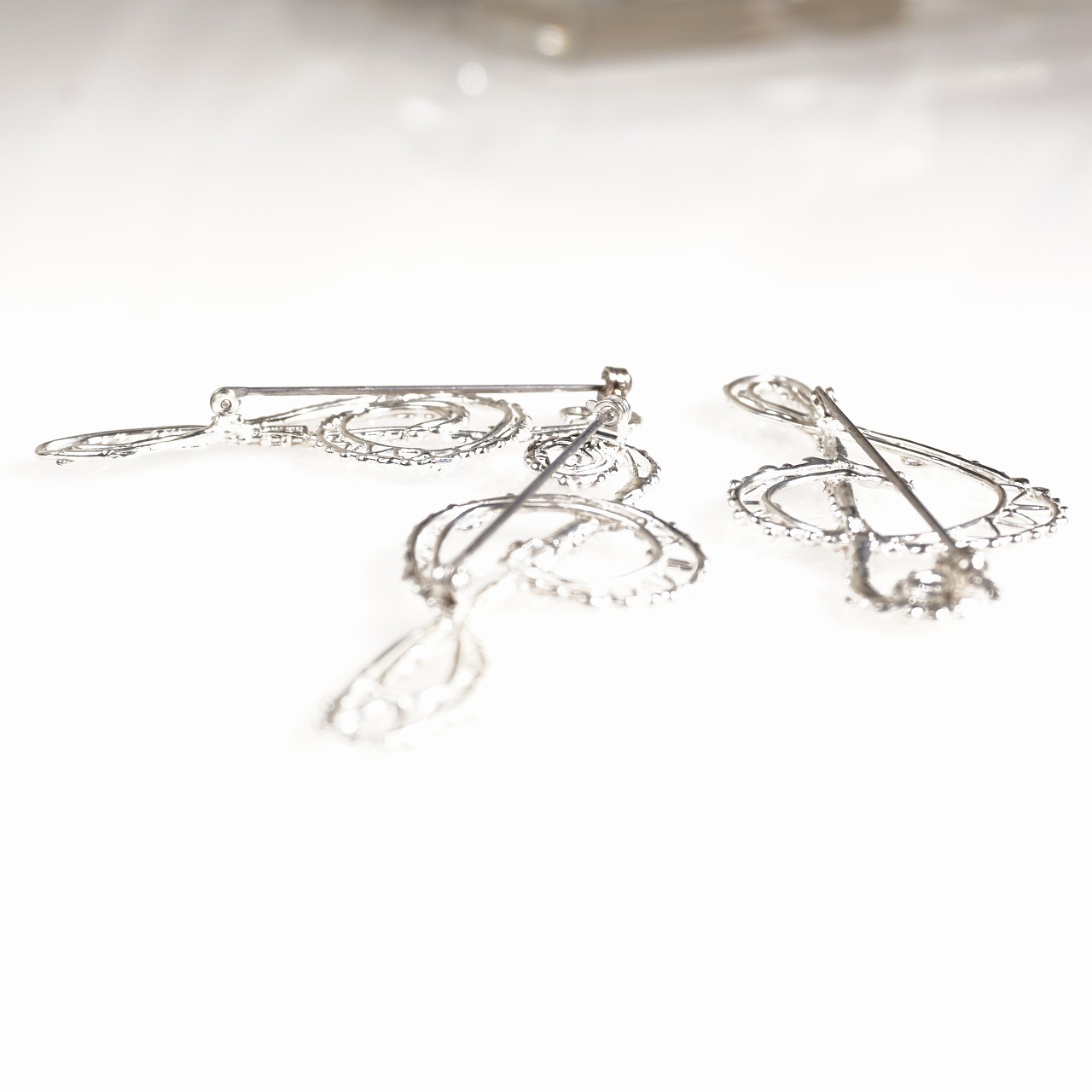 silver 音符のブローチ《ト音記号》☆ | 鋳金工房~k18/silver