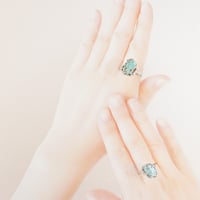 silver トルコ石原石  指輪☆