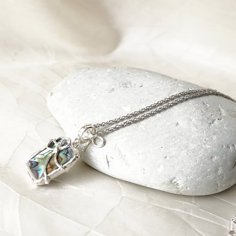 silver メキシコあわび　ペンダントトップ