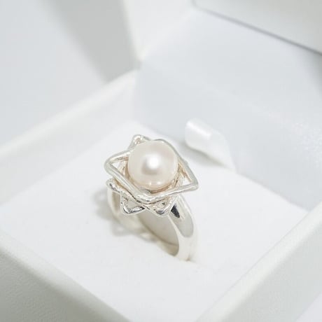 silver あこや真珠 指輪