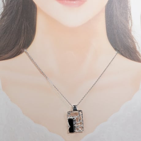 silver 結晶オニキス ペンダントトップ⭐️