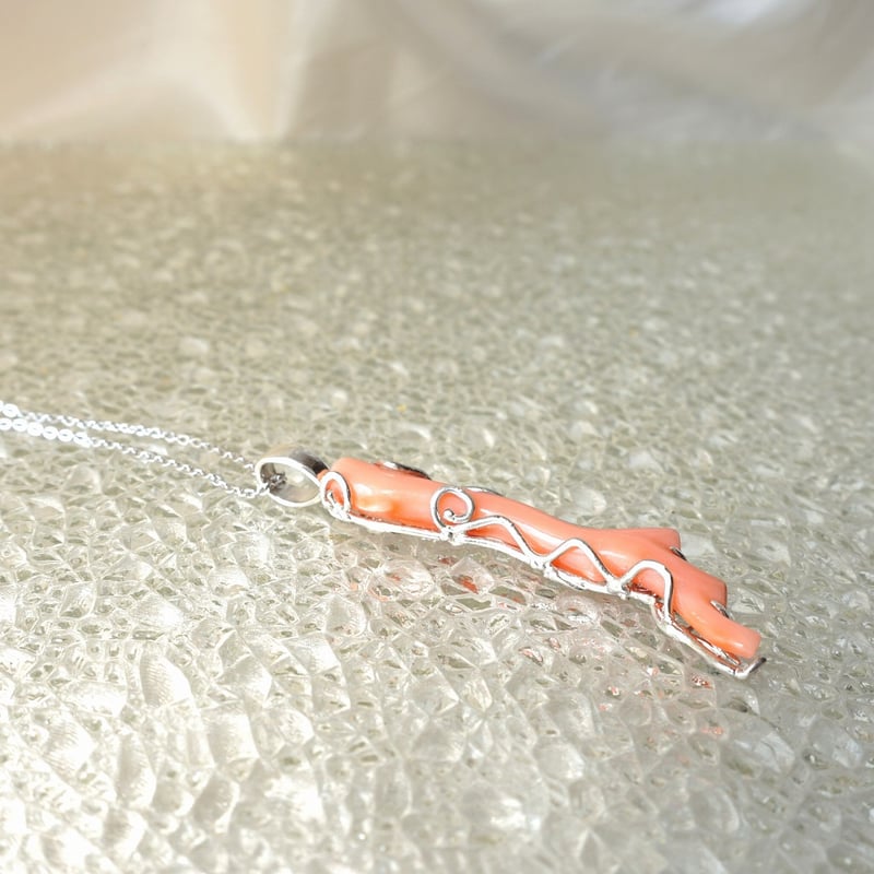 珊瑚　ペンダントトップ silver 枝珊瑚のペンダントトップ | 鋳金工房