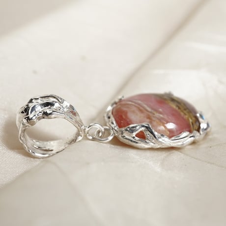 silver   ピンクオパール ペンダントトップ