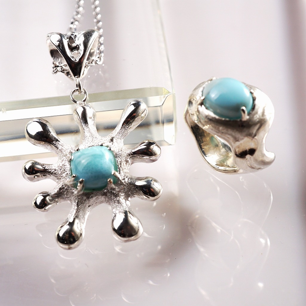 silver ラリマー 指輪 | 鋳金工房