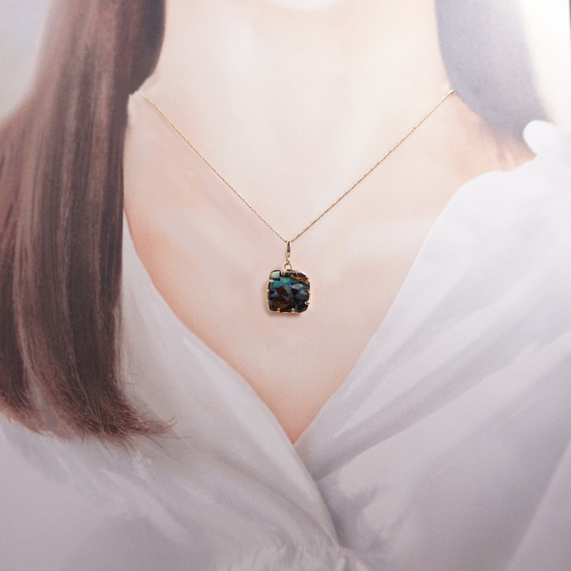 k18 ボルダーオパール ペンダント トップ⭐︎ | 鋳金工房~k18/silver