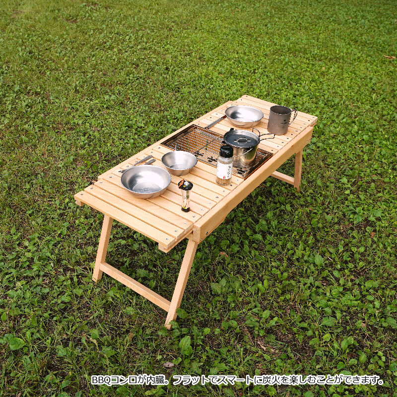 スライド式木製BBQテーブル | MaveRick-OUTDOOR SHOP スライド式木製BBQテーブル | MaveRick-OUTDOOR SHOP