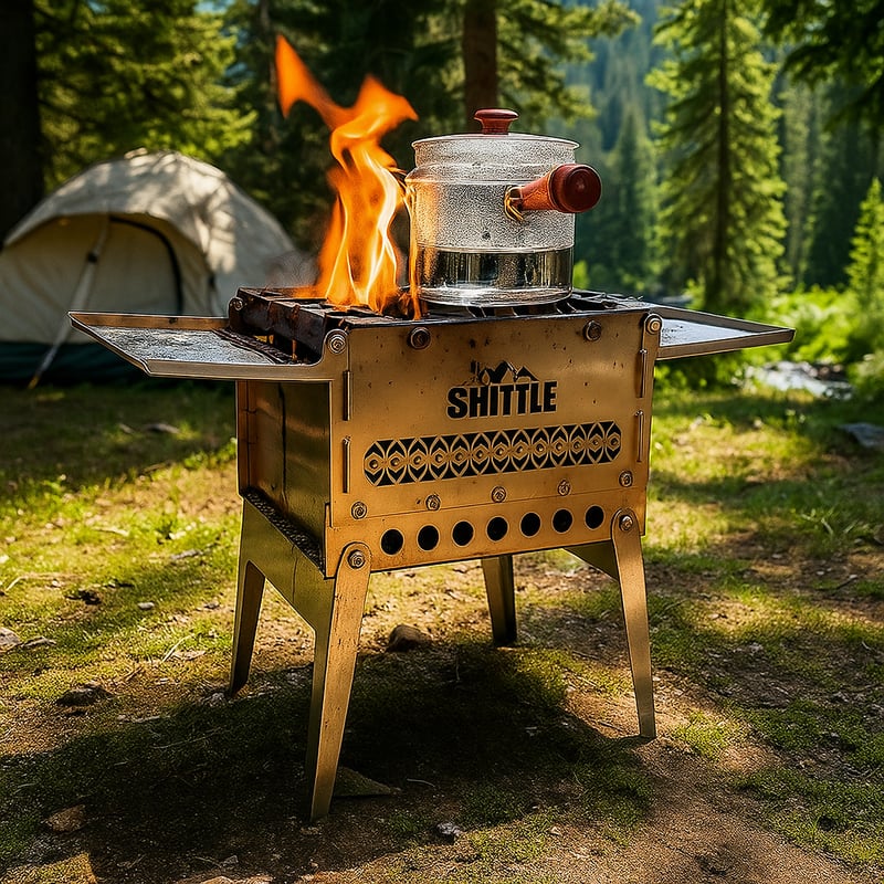 SHITIE チタン製焚き火台 二次燃焼機構付き | MaveRick-OUTDOOR SHOP