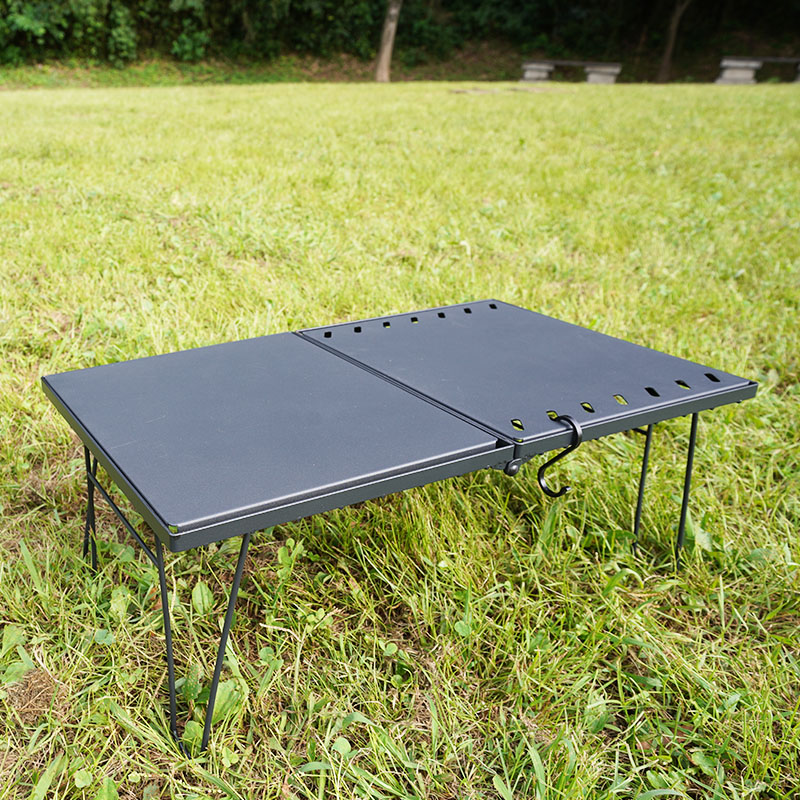 【再販】メッシュテーブル スタッキングローテーブル【穴なしメッシュテーブル】(13726