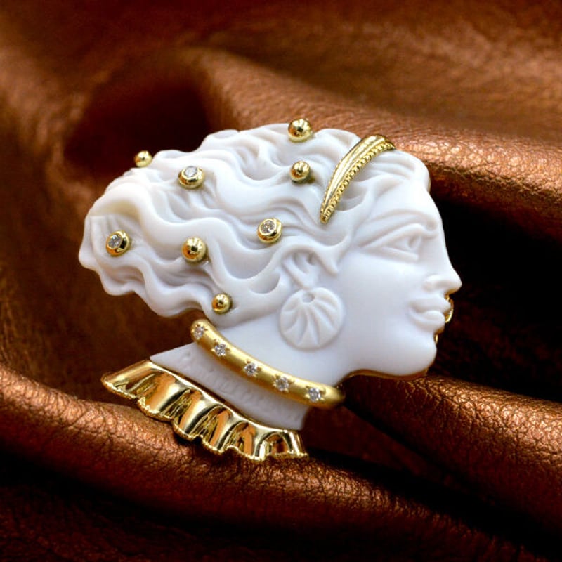 LEONARDO カメオブローチ 3個セット