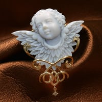 カメオペンダント シェルカメオ Diana ディアナ 狩猟・純潔の