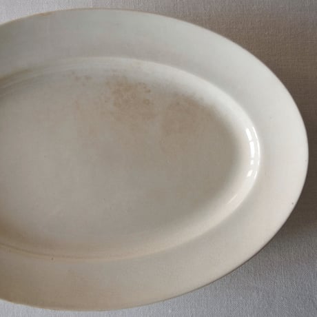 クレイユ エ モントロー／とろんと優しく枯れたオーバルプレート CREIL ET MONTEREAU／PLATE C198