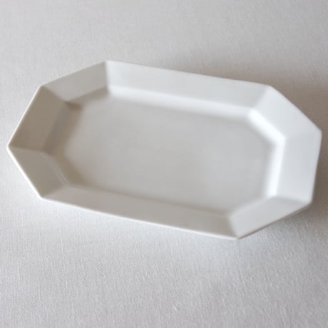 フランスのとろんと美しい小ぶりのオクトゴナルオーバルプレート FRANCE／OVAL PLATE F168