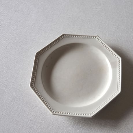 クレイユ エ モントロー／とても小さな枯れたオクトゴナルプレート CREIL ET MONTEREAU／PLATE C253