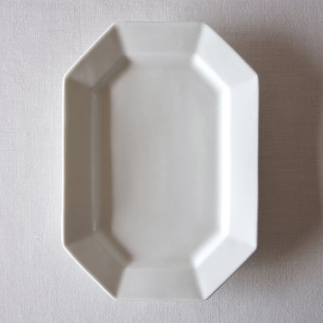 フランスのとろんと美しい小ぶりのオクトゴナルオーバルプレート FRANCE／OVAL PLATE F168