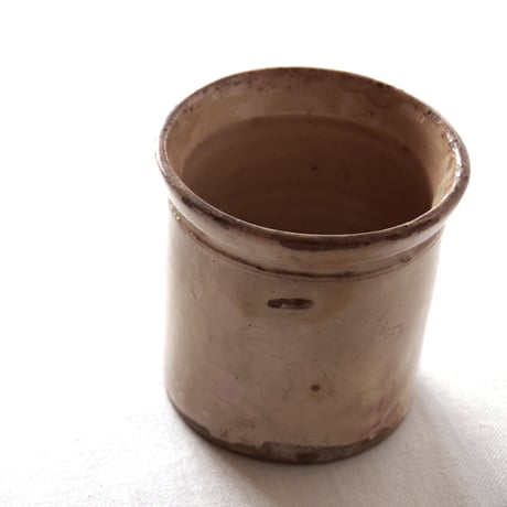 フランスの燻んだクリーム色のポット FRANCE／POT F56