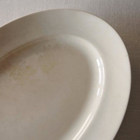 クレイユ エ モントロー／とろんと優しく枯れたオーバルプレート CREIL ET MONTEREAU／PLATE C198