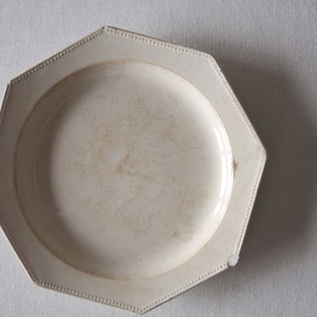 フランスの儚く枯れたオクトゴナルプレート FRANCE／PLATE F203