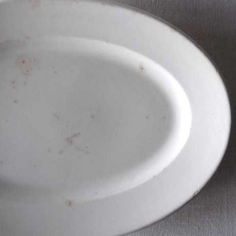 クレイユ エ モントロー／良い佇まいの小ぶりのオーバルプレート CREIL ET MONTEREAU／PLATE C96