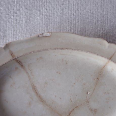 フランスの古い花リムオーバルプレートFRANCE／OVAL PLATE F6