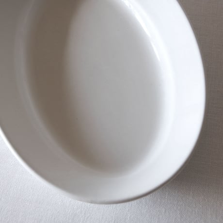 フランスの使い込まれた素朴な厚いオーバルプレート FRANCE／OVAL PLATE F167