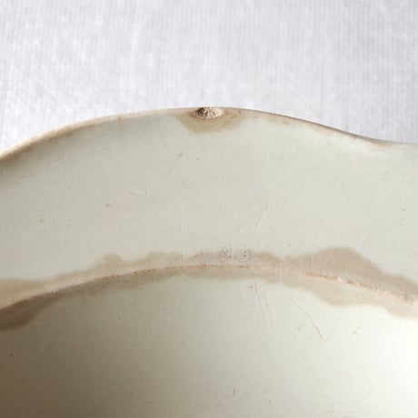 クレイユ／素朴に枯れた深さのある花リムプレート CREIL／PLATE CR45