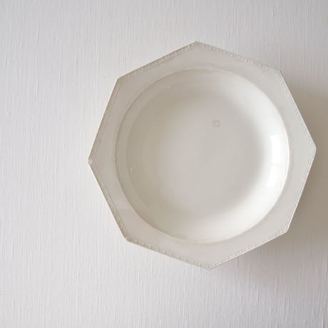 クレイユ／さり気無く枯れた深さのあるオクトゴナルプレート CREIL／PLATE CR61