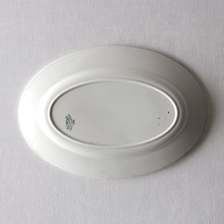 クレイユ エ モントロー／良い佇まいの小ぶりのオーバルプレート CREIL ET MONTEREAU／PLATE C96