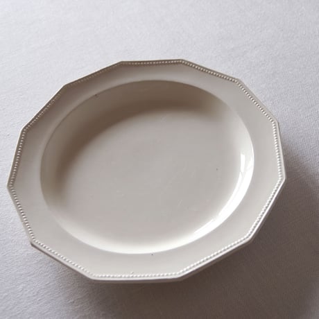 ショワジールロア／美しい象牙色の古い12角プレート ドデカゴン CHOISY LE ROY／PLATE CLR46