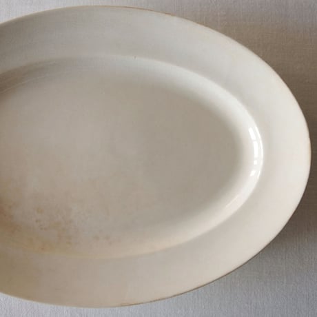 クレイユ エ モントロー／とろんと優しく枯れたオーバルプレート CREIL ET MONTEREAU／PLATE C198