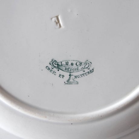 クレイユ エ モントロー／枯れたプレート CREIL ET MONTEREAU／PLATE C117
