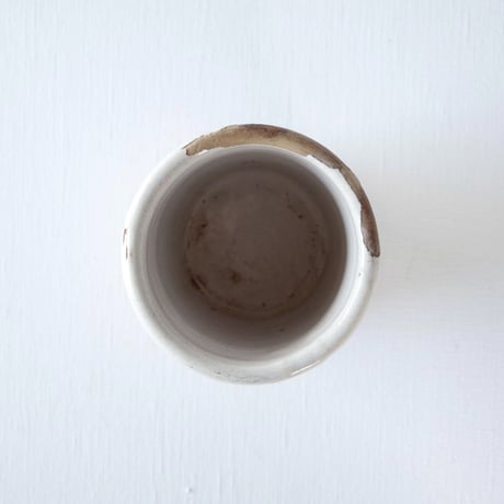 南仏の美しく朽ちた洒脱な白釉のポット SOUTHERN FRANCE／POT SF135