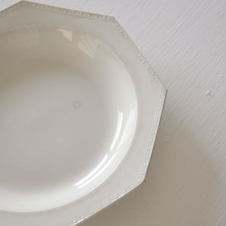 クレイユ／さり気無く枯れた深さのあるオクトゴナルプレート CREIL／PLATE CR61