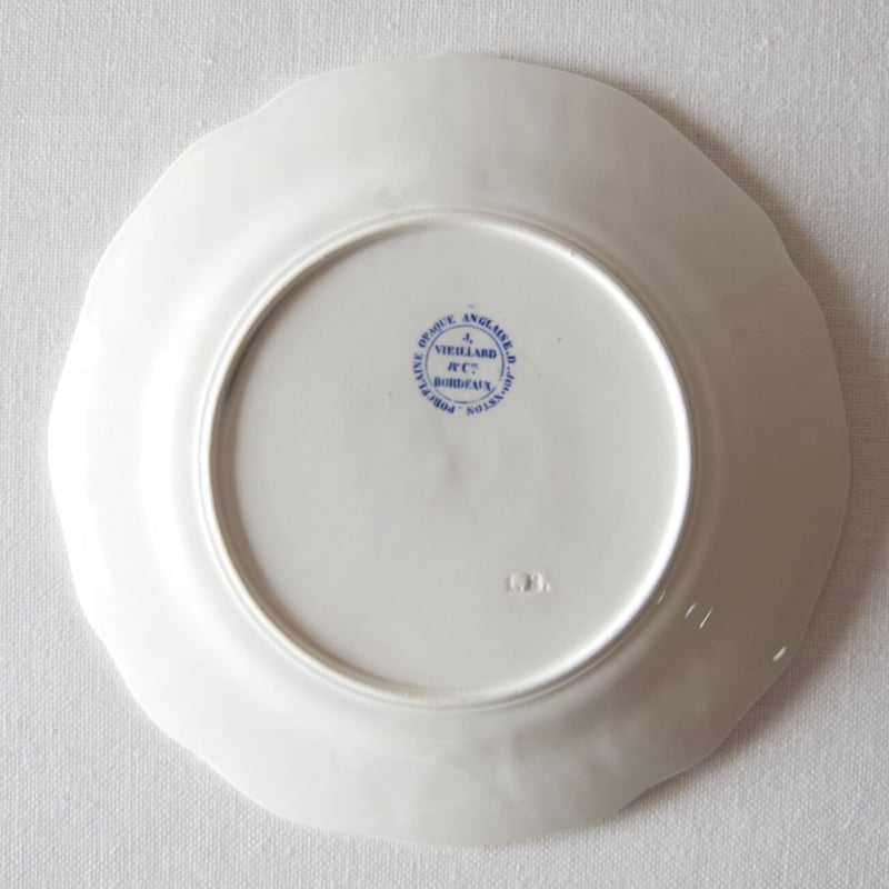 B フランスアンティーク　Vieillard Bordeaux レリーフプレート B フランスアンティークVieillard Bordeaux レリーフプレート