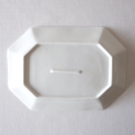 フランスのとろんと美しい小ぶりのオクトゴナルオーバルプレート FRANCE／OVAL PLATE F168