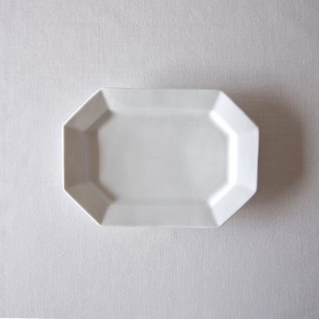 フランスのとろんと美しい小ぶりのオクトゴナルオーバルプレート FRANCE／OVAL PLATE F168