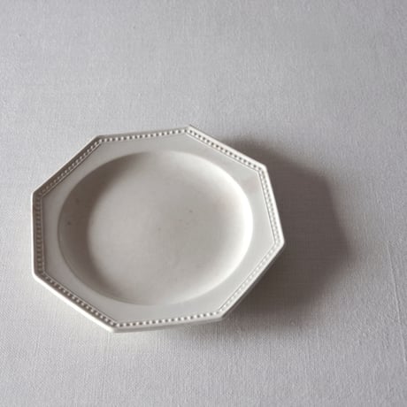 クレイユ エ モントロー／とても小さな枯れたオクトゴナルプレート CREIL ET MONTEREAU／PLATE C253