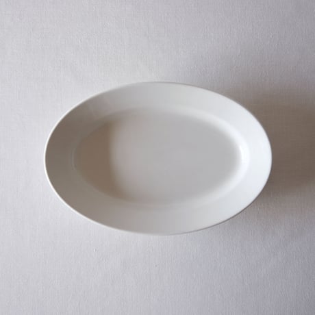 フランスの使い込まれた素朴な厚いオーバルプレート FRANCE／OVAL PLATE F167