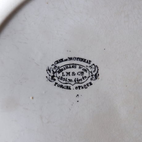 クレイユ エ モントロー／良い佇まいのプレート CREIL ET MONTEREAU／PLATE C100