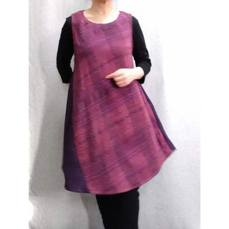ななめワンピース　ピンクパープル　　　　　　　　　【No．3510-5073】