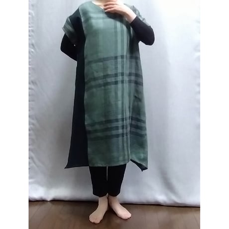 Wワンピース　グリーン　　　　　　　　　　　　　　【No．3605-5228】