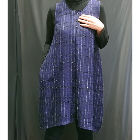 前タックワンピース　紫 　　　　　　　　　　　　　　【No．3309-4604】