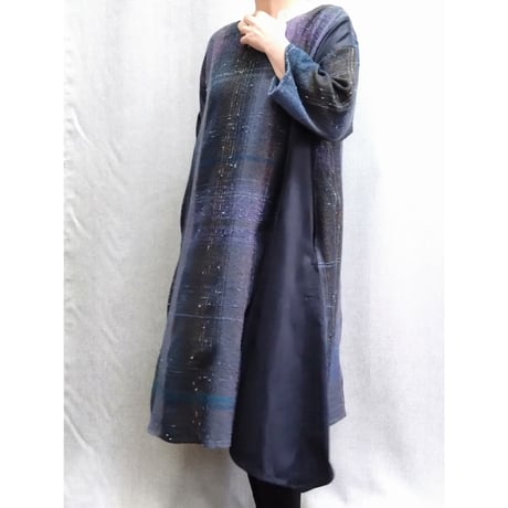 Wワンピース　紺紫　　　　　　　　　　　　　　【No．3509-5047】