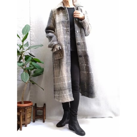 ヴェルサーチチェスターロングコートウールグレー灰色VERSACE