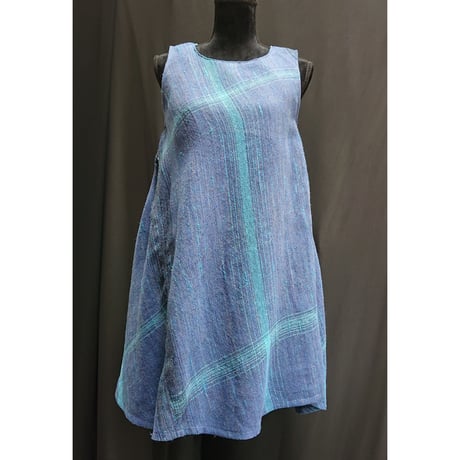 ななめワンピース　ブルー　　　　　　　　　　　　　【No．3304-4492】